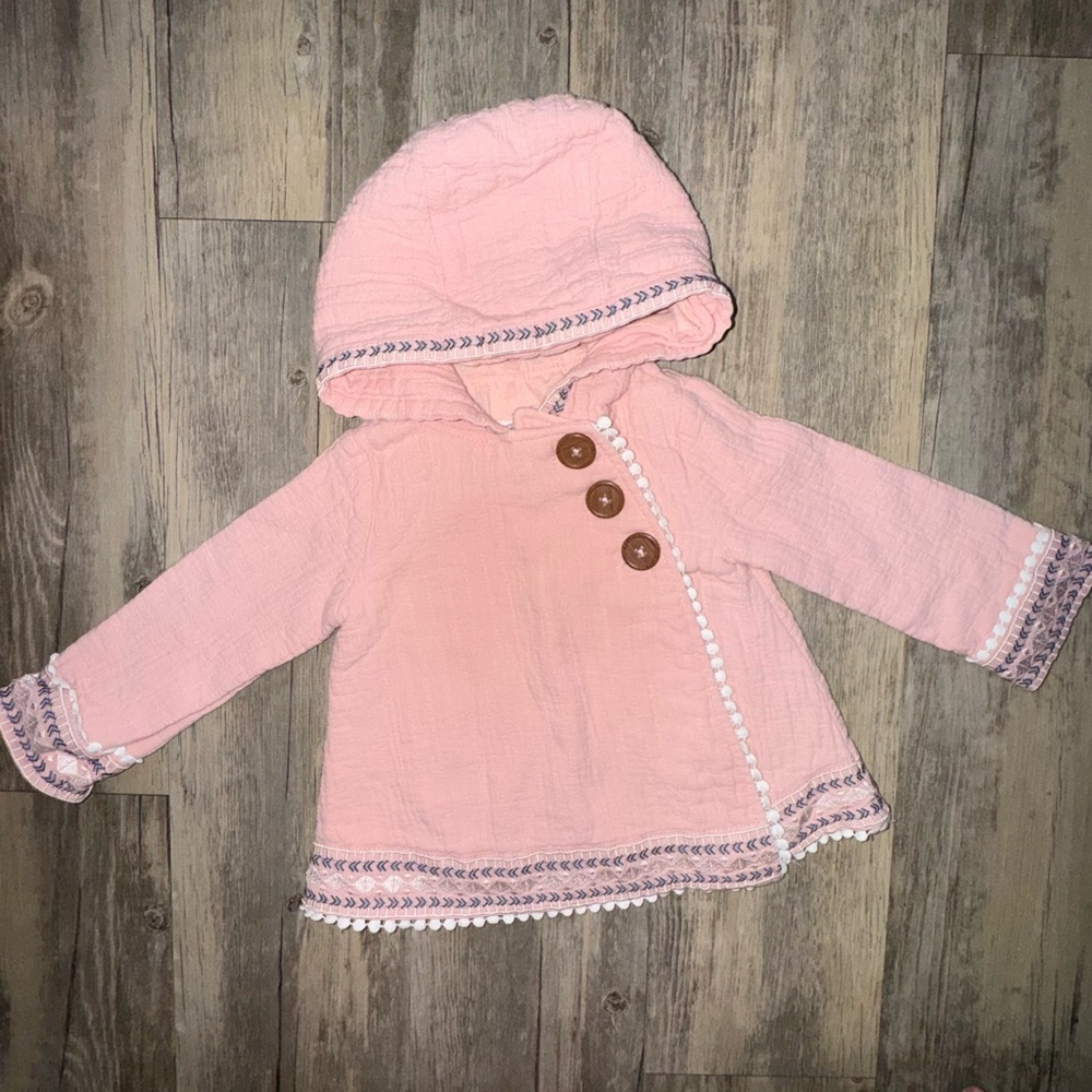 Artisan Ny Pink Boho Hooded Jacket - Picture 7 of 11